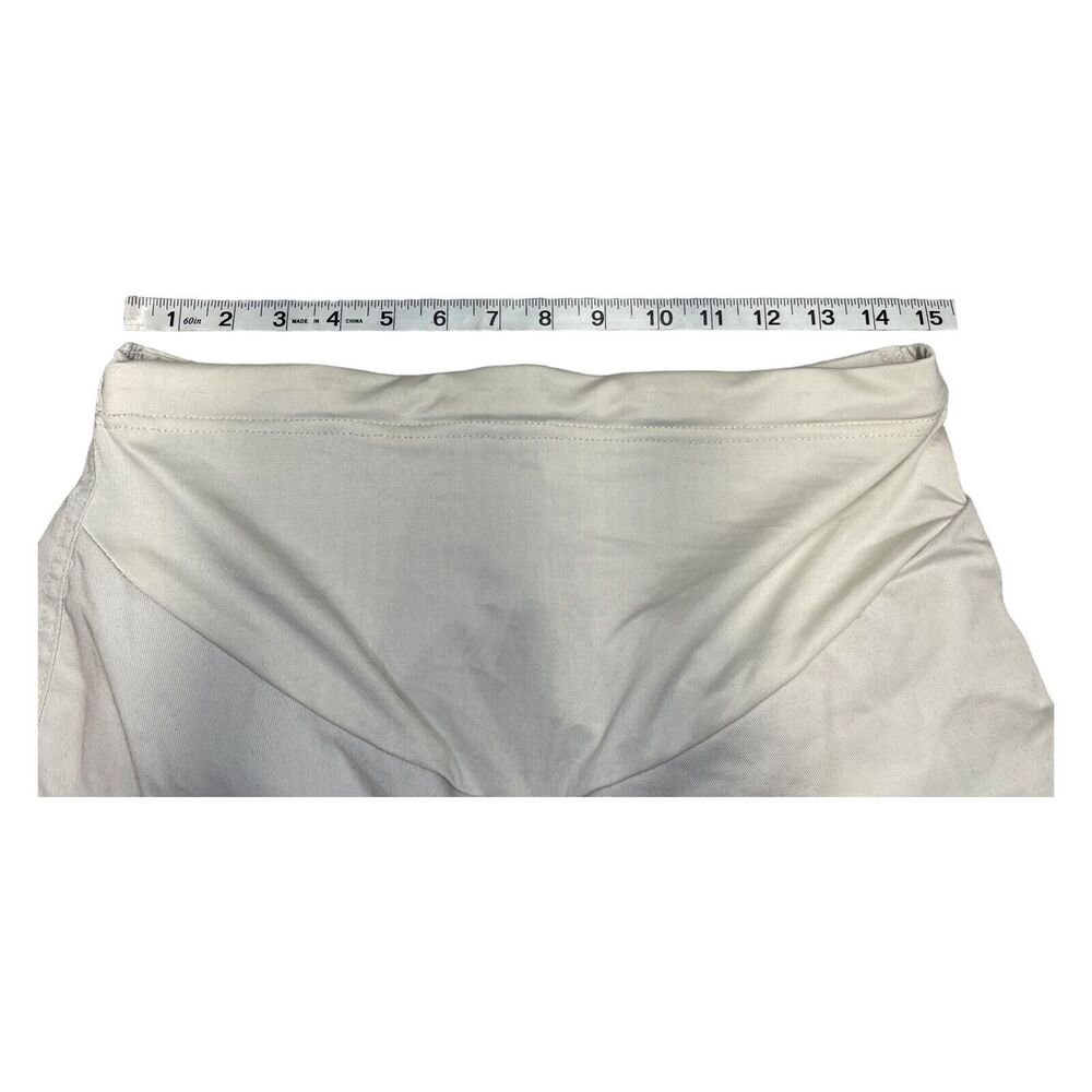 Old Navy Maternity Dress Pant Women's XS Ivory Cotton Low-Rise Flare Leg Formal - Picture 5 of 9